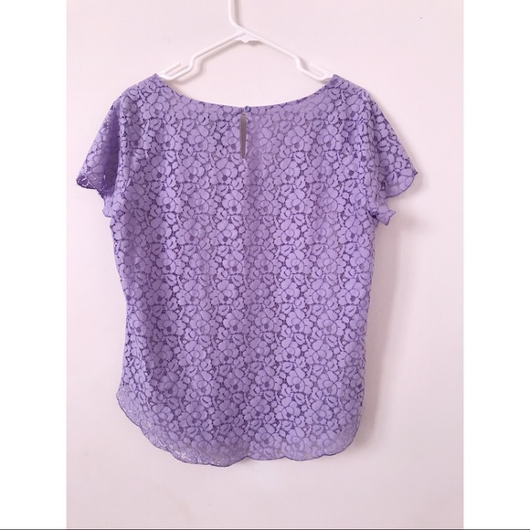 Aritzia Talula Lilac Lace Top - Picture 2 of 3